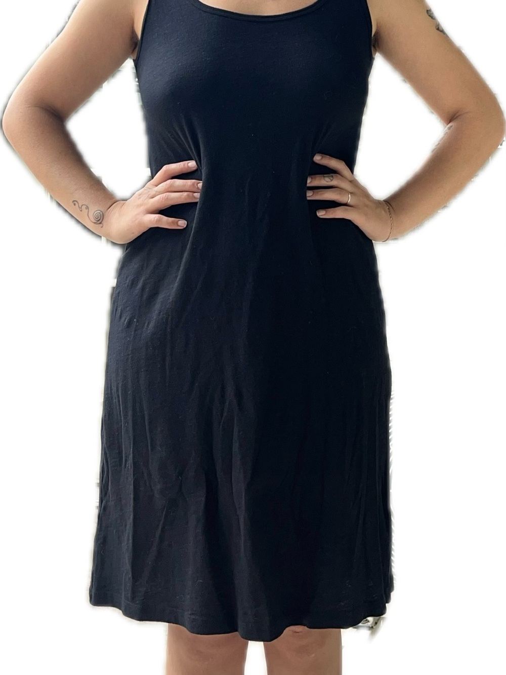 Black Tank Midi Shift Dress